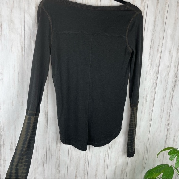 Free People black with army green tie dye cuffs XS - Picture 5 of 7